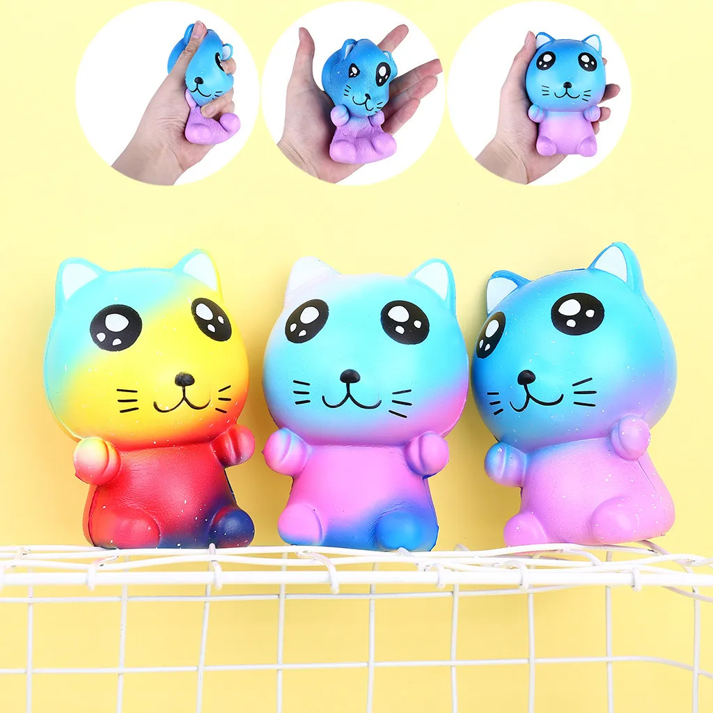 Colorful Cartoon cat kids Adult Toy Stress Reliever Eliminate Antistress Finger Pets toy Girl gifts Girly Heart Pinch Fun #B