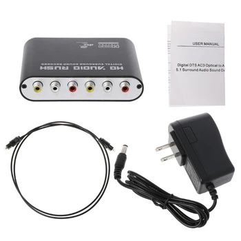 

Wholesaler Digital DTS AC3 Optical To Analog 5.1CH Surround Audio Sound Decoder Coaxial To 6RCAWholesale dropshipping