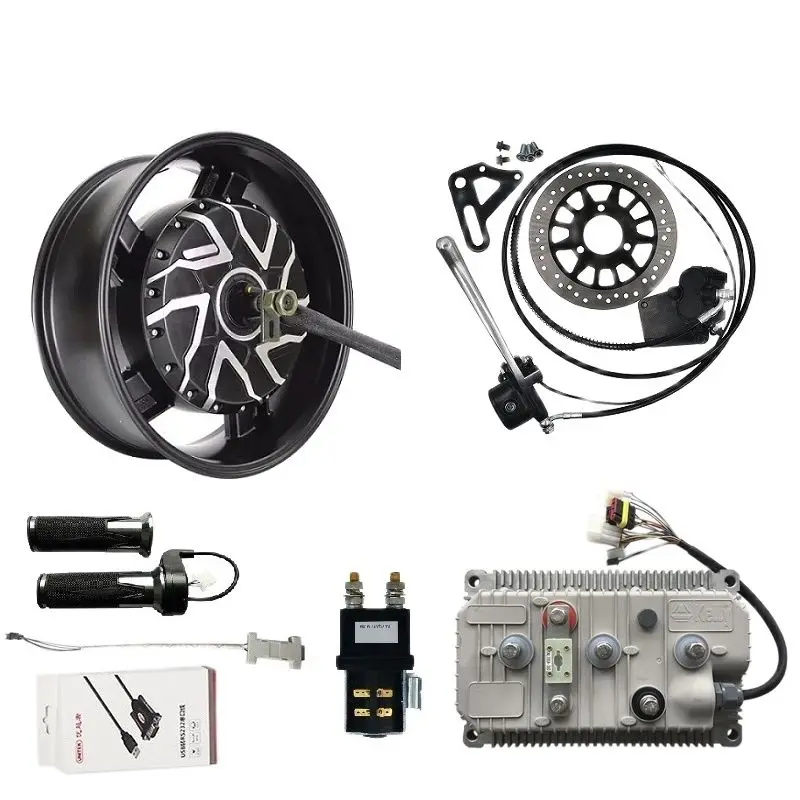 Qsmotor 8KW 6.0X17Inch Elektrische Motorfiets Hub Motor KitsConversie