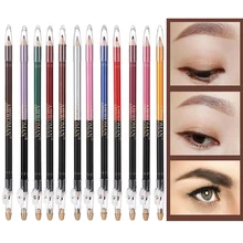 1 шт. 12 цветов Двойная голова леди профессиональный макияж карандаш для бровей водонепроницаемый и от потения прочный макияж инструменты для макияжа