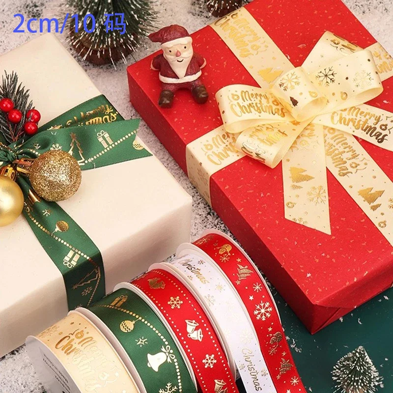 Suministros de Boda Envoltura de regalo decoración de tarjeta de grogrén cintas Navidad Decoración 