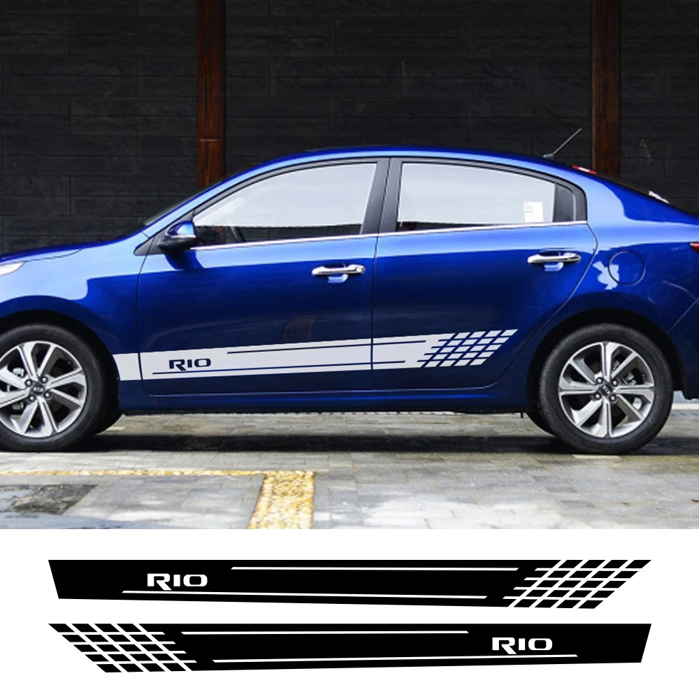 For Kia Rio X Line 3 4 Car Door Side Stickers Auto Tuning