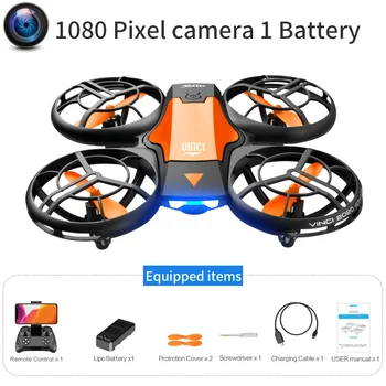 V8 New Mini Drone 4K 1080P HD Camera WiFi Fpv Air Pressure Height Maintain  Foldable Quadcopter RC Dron Toy Gift 13