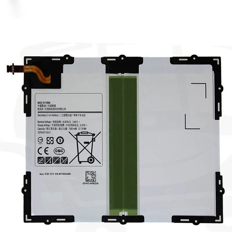 

Для SAMSUNG Tablet EB-BT585ABE 7300 мАч аккумулятор для Samsung Galaxy Tablet Tab A 10,1 2016 T580 SM-T585C T585 T580N