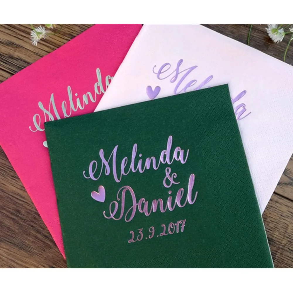 Personalized Drunk in love Wedding Napkins customized Monogramed Bachelorette party Paper napkins gift | Дом и сад