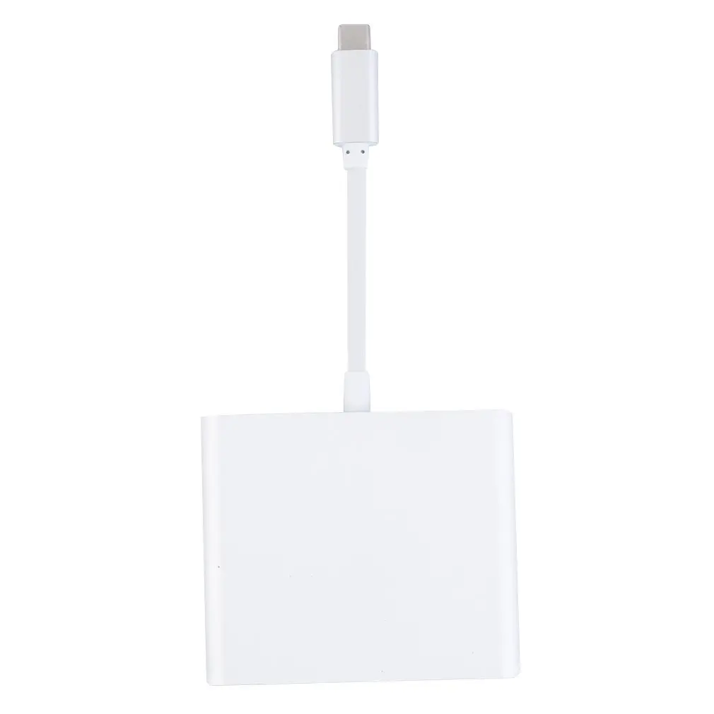Алюминиевый сплав 76*65*11 мм USB 3,0 Тип C до 3-Порты и разъёмы 4K HDMI USB-A 3,0 кабель с адаптером для Macbook планшетный ПК смартфонов