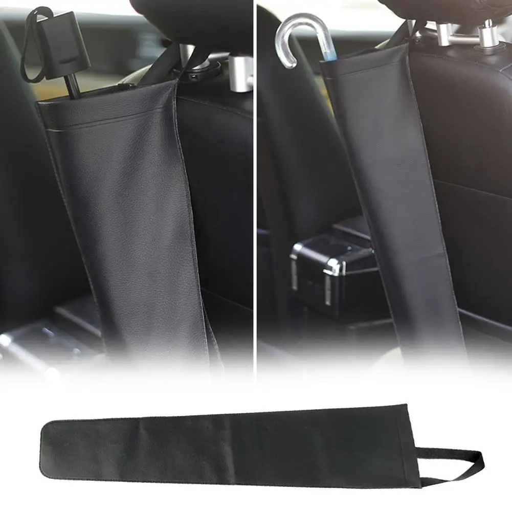 Porte-parapluie universel pour siège de voiture, sac de rangement étanche, accessoires automobiles universels, longue poignée pliante, parapluie noir