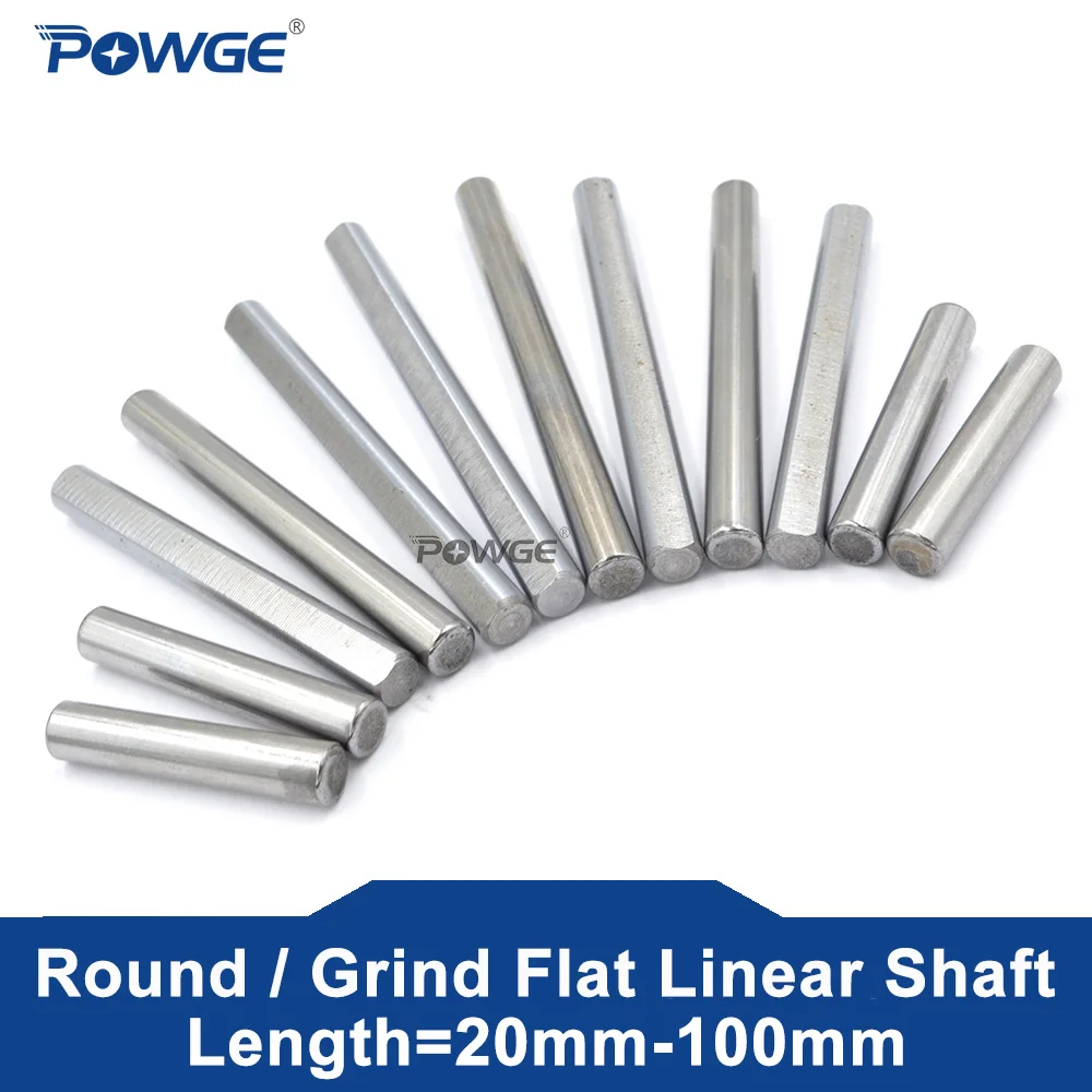 Powge Voron 45 Gcr15 Steel Rod D Shape Round Shaft Grind Flat Linear