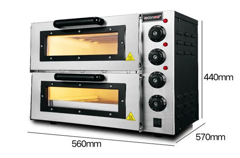 CE 220V 1" двойная электрическая печь для пиццы коммерческий керамический камень