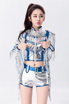 

Youth stage performance outfit dancing jazz dance costume female sequin hip-hop clothes dance modern adult suit