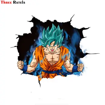 

Three Ratels Q59 GOKU SUPER SAIYAN GOKU Anime 3D Dragon ball Z super laptop stickers anime anime car hood sticker