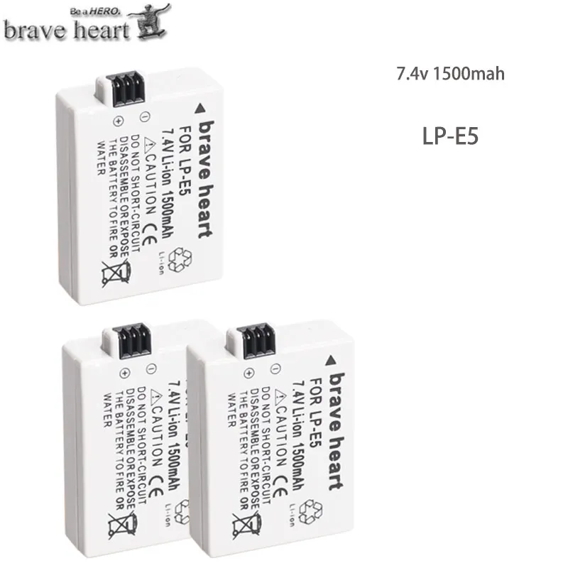 4* батарея LP-E5 LP E5 LPE5 батареи+ ЖК USB двойное зарядное устройство для Canon EOS 450D 500D 1000D Digital KISS X2 X3 F Rebel XS T1i XSi - Цвет: 3battery