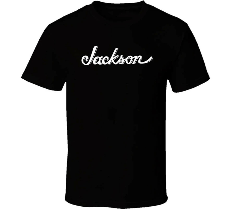 Jackson Guitars Logo Retno Shirt Black White Tshirt Men'S Free Shipping Outfit Tee | Мужская одежда