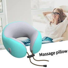 Отдых сна U форма вождения электрическая терапия Nap дорожный подголовник мягкая домашняя офисная Массажная Подушка многофункциональная портативная