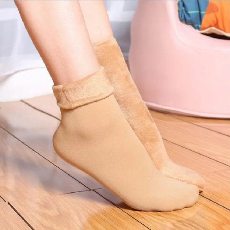 Теплые носки для мужчин и женщин; утепленные теплые шерстяные кашемировые зимние носки; бесшовное бархатное Сапоги унисекс; носки для сна