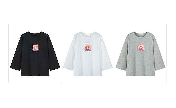 SEMIR, свободная женская футболка, осень, новая, с принтом, хлопок, для девушек, тонкая, семь точек, рукав, футболка, Повседневная
