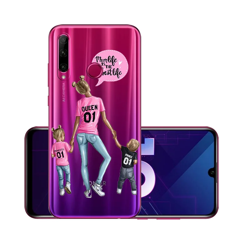 Прозрачный чехол для huawei Honor 8X MAX 9X Pro 8S 10i 10 Lite, Модный чехол для супермамы, маленькой девочки, чехол Etui для Honor 9x pro - Цвет: W122
