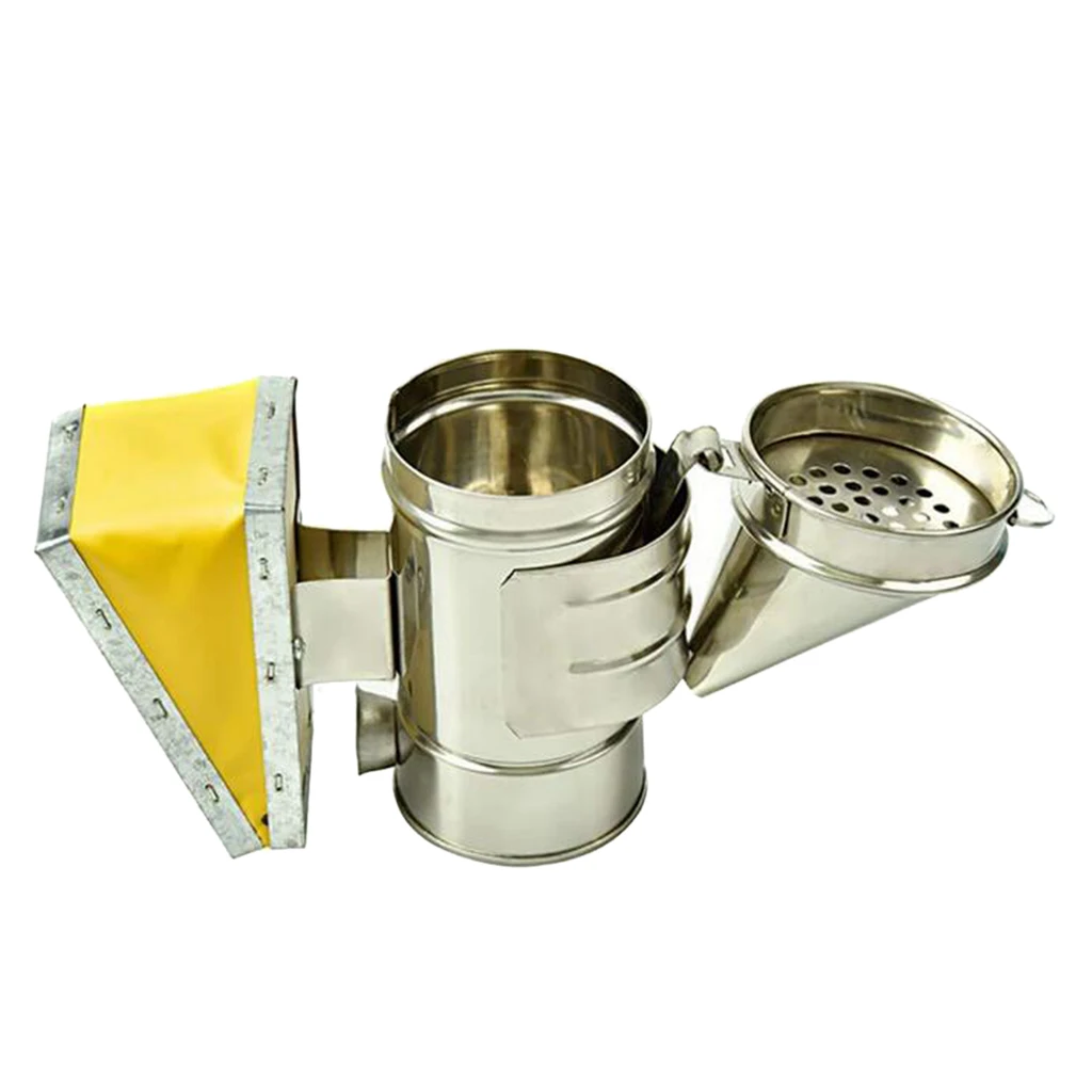 Stainless Beekeeping Smoker Manual Bee Smoke Maker Beekeeping Tool With Hook