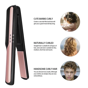 

Wireless mini hair straightener mini charging straight hair comb not hurt the hair USB ceramic hair curler splint hair straight