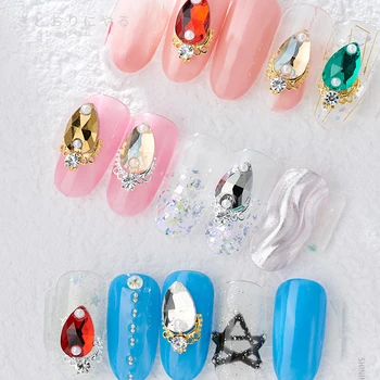 

100pcs 3d nail art decorations rhinestone Alloy charm gliter nail big diamond crystal diamonds Stone strass jewelry accessoires
