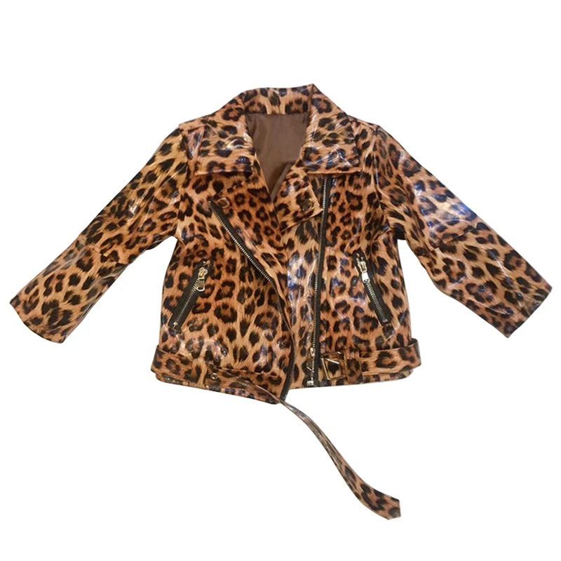 

chifuna New Fall Leopard Motorcycle Jacket Fashion Baby Girls Coat Kids Jacket Children's Coats Autumn Fall Outfit Kids Coats