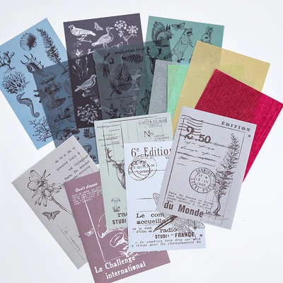 Renaissance Journal Background Decorative Stickers Scrapbooking Stick Label Diary Stationery Album Vintage Flower Stickers - Цвет: 4