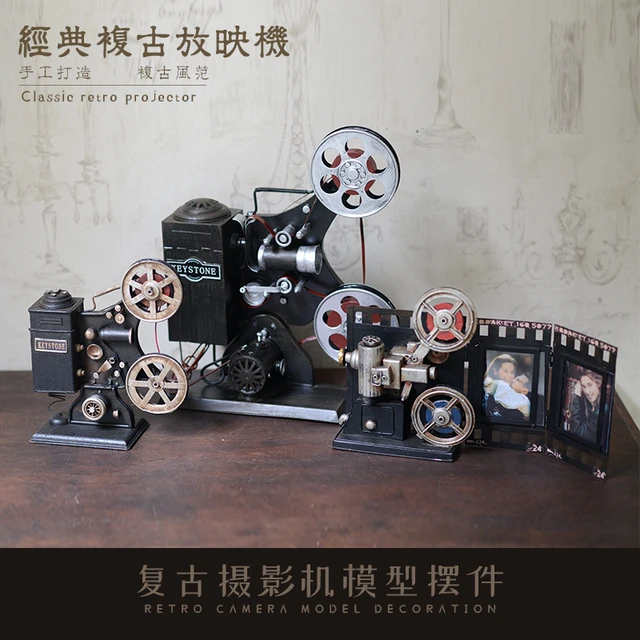 Retro Vintage Movie Projector Film Movie Machine Model Photography Projector  Clothing Store Window Props Decoration - Educational Equipment - AliExpress