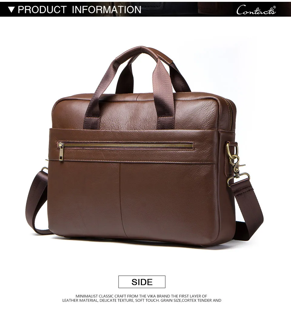 Мужской портфель из натуральной кожи, мужская сумка через плечо, сумка через плечо для 1" ноутбука и ноутбука