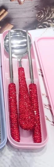 Red silver set