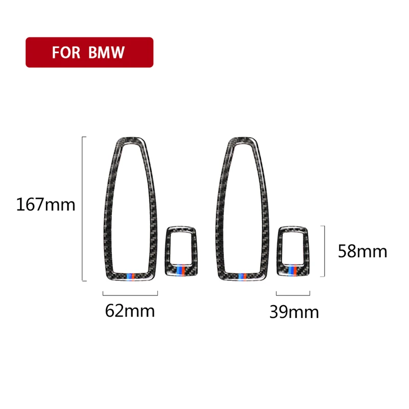 Carbon Fiber Sticker Door Bowl Window Lifter Switch Frame for BMW 1 2 3 Series 3GT F30 F34 F20 F21 2013- Interior Styling