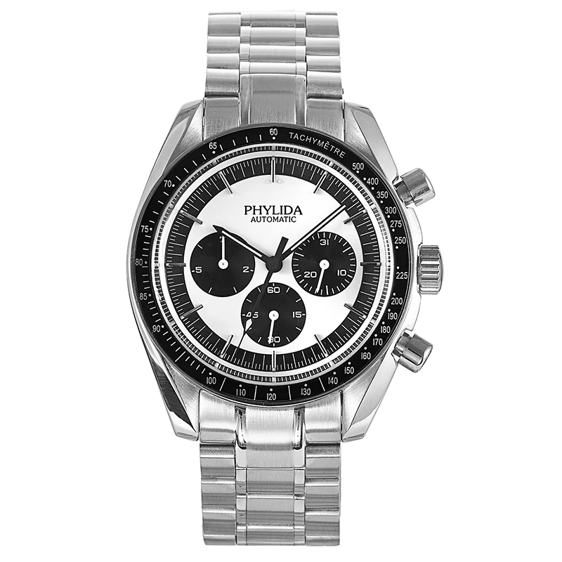 New Arrival 40mm White Panda Dial Men's Watch Automatic Movement Day