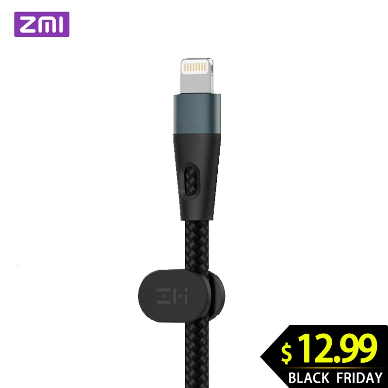 ZMI Lightning USB кабель Сертифицированный MFi Премиум нейлон PP плетеный рукав Кабель зарядного устройства для iPhone 1 M/2 M AL806 кабели синхронизации данных