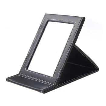 

Newly Foldable Portable Leather Makeup Mirror Women Beauty Cosmetics Mirrors Make Up Tool CLA88
