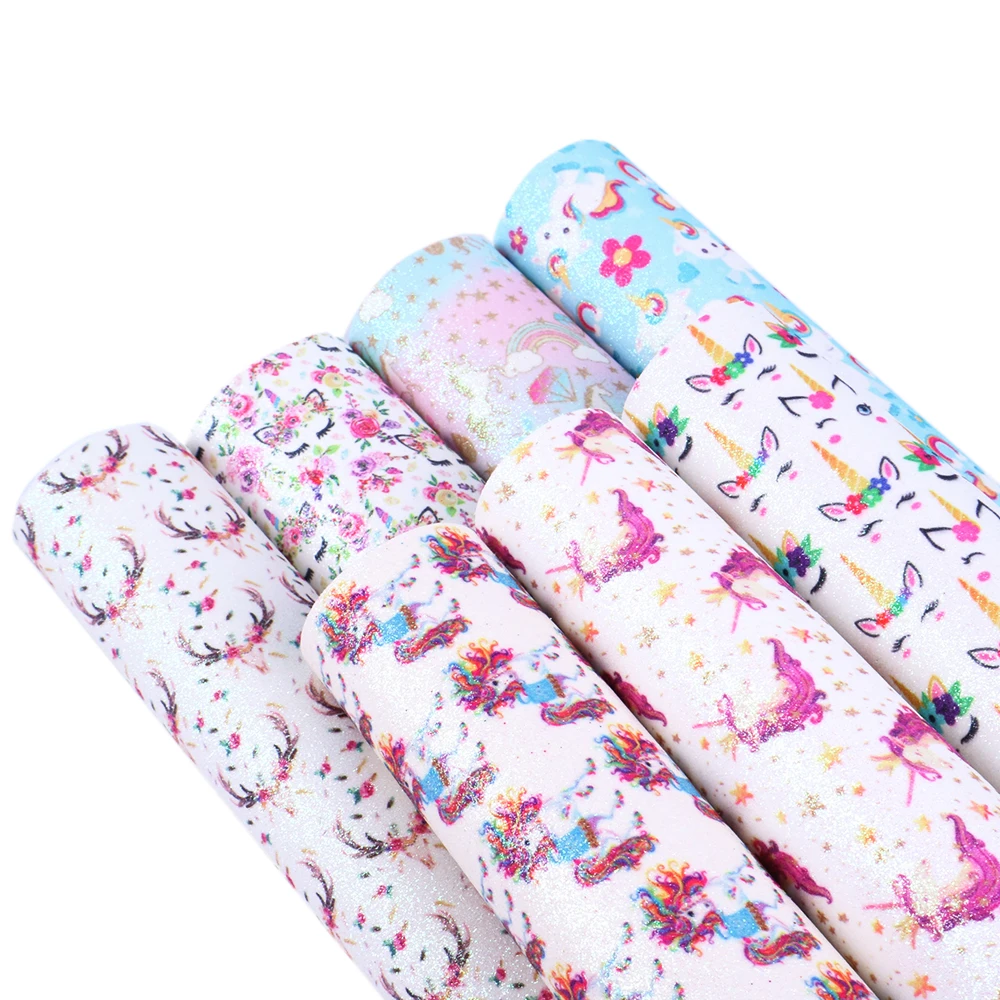 David accessories 7 шт./компл. 20*34 см блестящие в полоску из искусственной кожи в стиле пэчворк волос сумка с бантом чехол для телефона «сделай сам», 1Yc6109