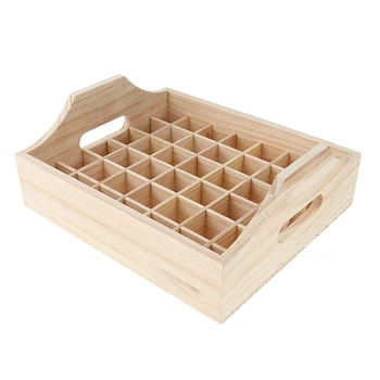 

Natural Pine Wooden Essential Oil Tray Organizer Wooden Rack for Display Storage of Oils for Easy Access for 20/15/10/5ml