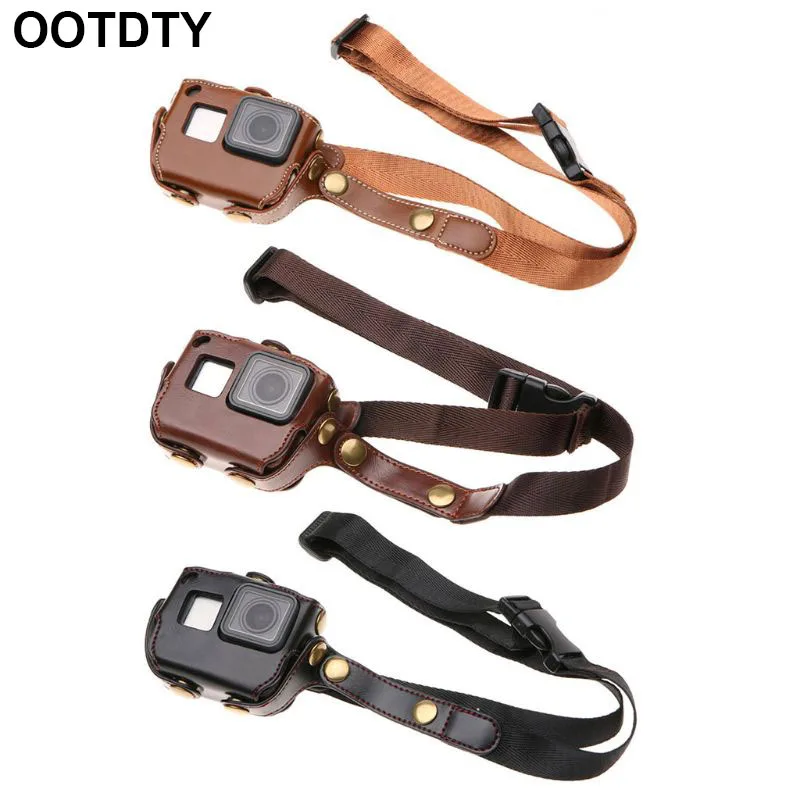 

PU Leather Camera Bag Protective Cover Case for GoPro Hero 7/6/5 Black Camera