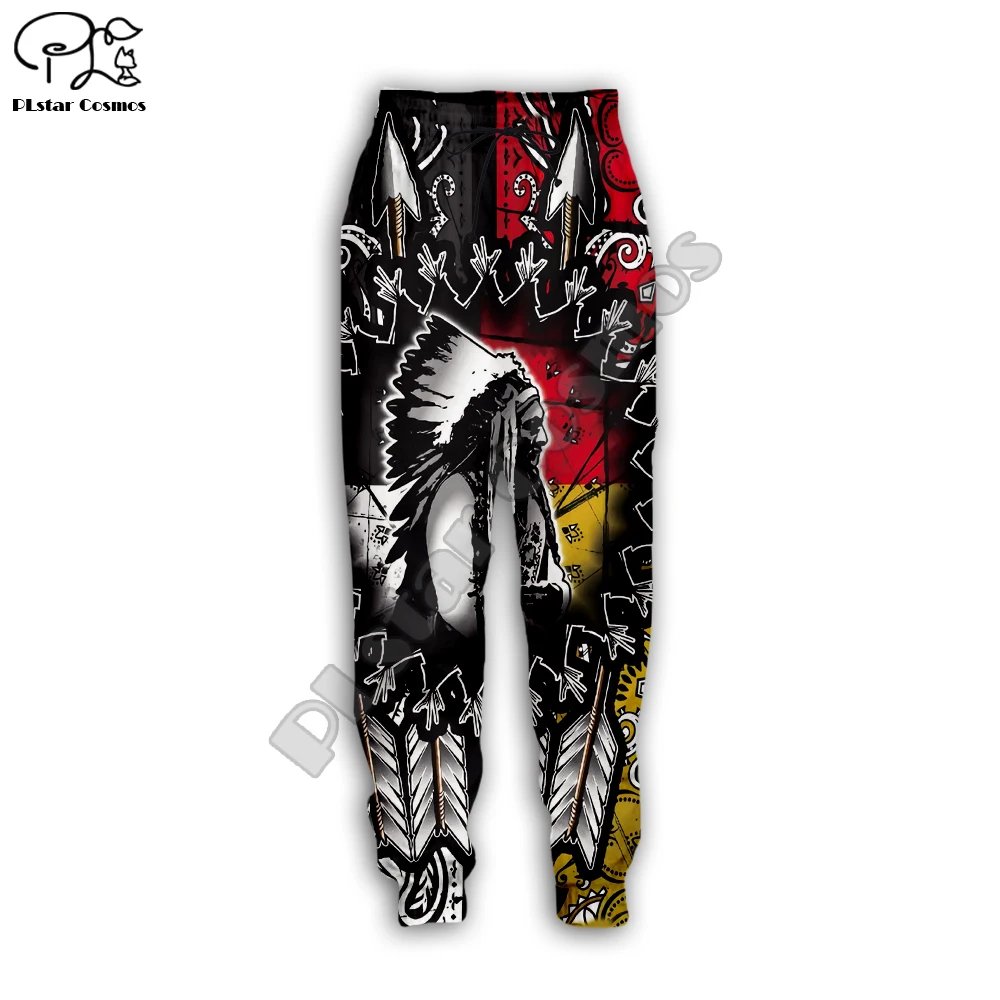 

PLstar Cosmos Black Native Indian 3D Pant Men Women New Fashion Jogger sport pant Hot Style-1