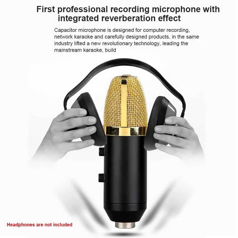 Емкостный voiceoverer Настольный игровой студийный запись с подставкой Легкая установка компьютерный микрофон ноутбук видео USB микрофон домашний маленький