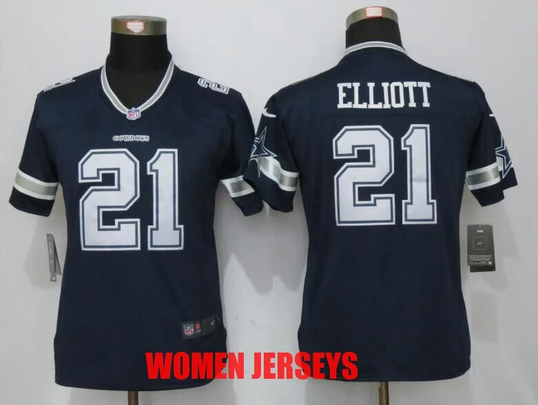 COLOR AS PHOTO SHOWN Стилизованный Dallas s Ezekiel Elliott для женщин Джерси - Цвет: COLOR AS PHOTO SHOWN