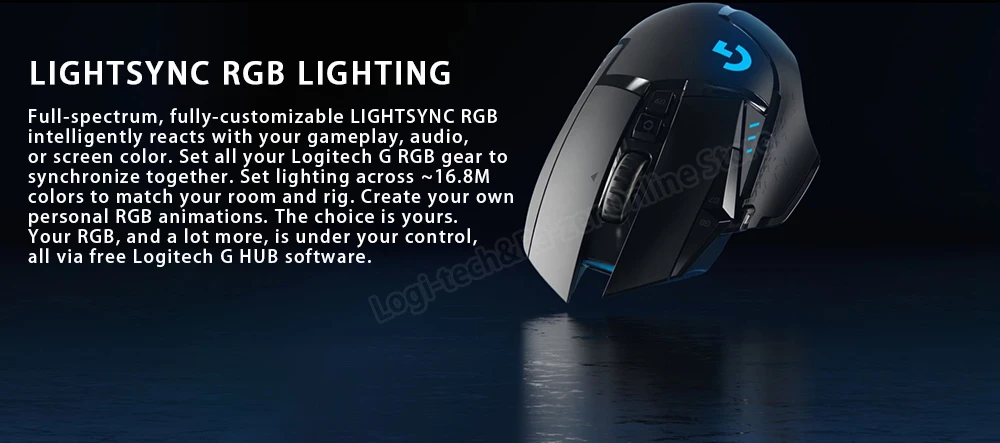 Новая беспроводная игровая мышь logitech G502 LIGHTSPEED 2,4 ГГц HERO 16000 dpi RGB для геймера overwatch