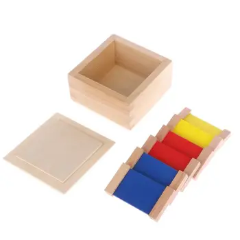 

Montessori Sensorial Material Learning Color Tablet Box Wood Preschool Toy