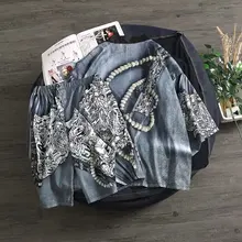 Японское кимоно кардиган мужской японская Модная рубашка кимоно костюм самурая японская Пижама юката хаори