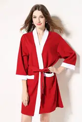 2019 осень и зима новые женские халаты пижамы вафельный хлопковый Халат женская одежда для невесты/кимоно халаты платье
