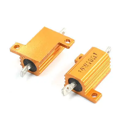 10W 10 Ohm желтый алюминиевый плакированный проволочный резистор 2 шт