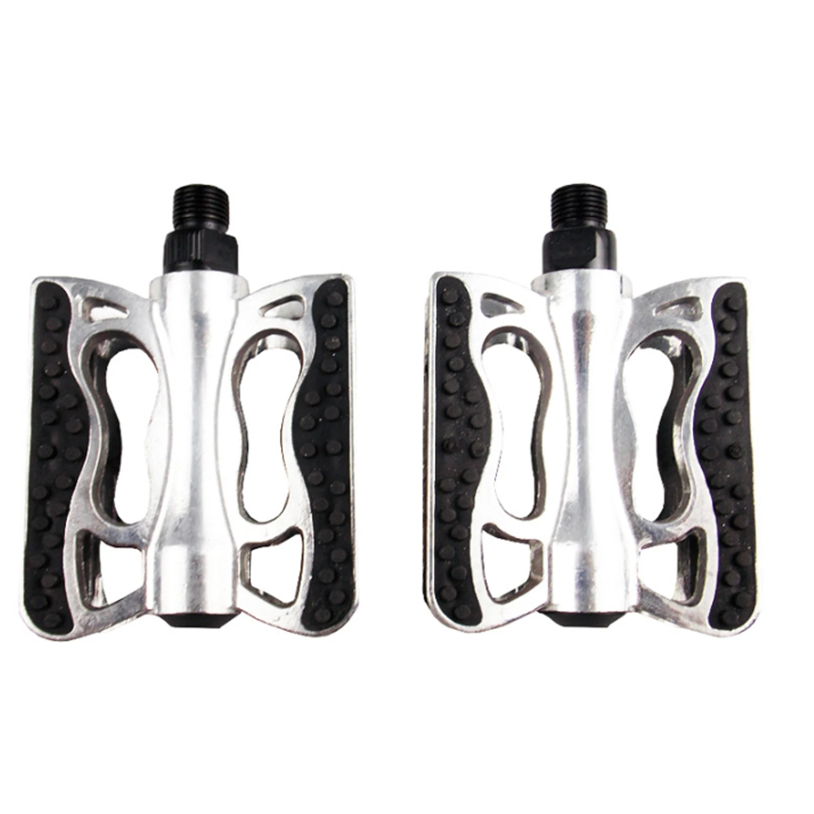 1 Pair MTB Aluminium Alloy Mountain Bike Bicycle Cycling Pedals Flat-Silver Ultra-light Non-Slip Bicycle Pedal