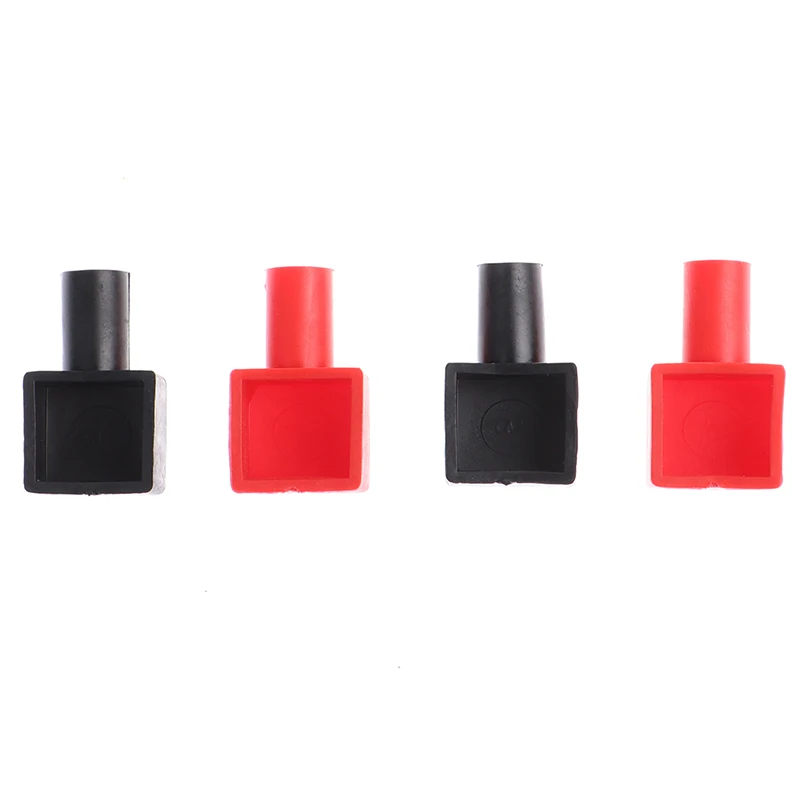 2pcs/set Universal Square Motorcycle Battery Terminals Rubber Covers 13