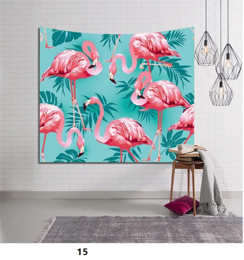 

153x130cm/203x153cm/229x153cm Tapestry Wall Hanging Beach Throw Rug Home Art Tapestries Decor Flamingo Beach towel Wall carpet