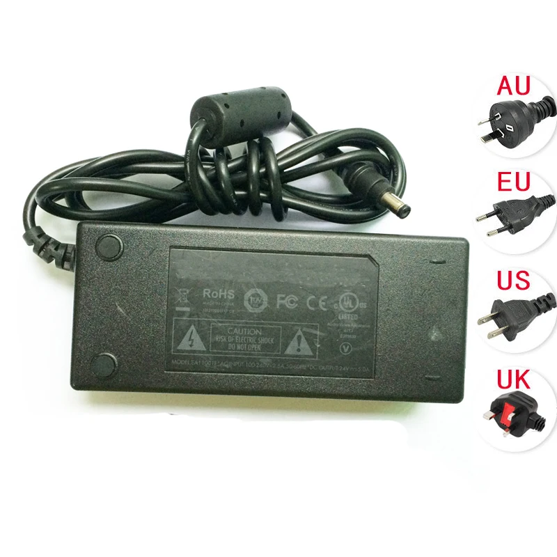Б/у 24V 5A адаптер переменного тока Питание Зарядное устройство EA11001F для SoloCinema Studio