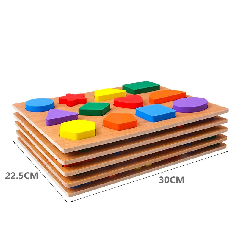 Children's Montessori wooden toy puzzle digital letters animal learning cognitive puzzles educational toys for children gift