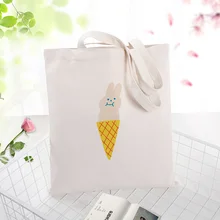 Вместительная сумка для покупок сумка иллюстрация текст канва для DIY Сумочка ежедневного использования пользовательский принт Логотип эко многоразовая утилизация